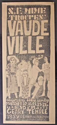 1967 handbill mime - 1967, s.f.